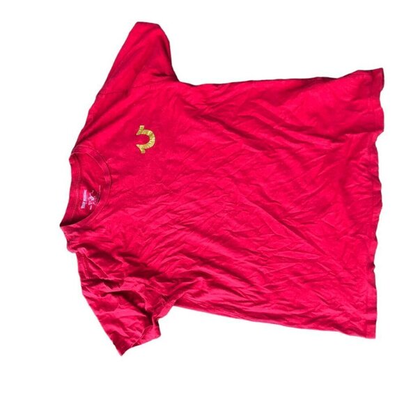 Vintage True Religion Shirt Metallic Buddha Large Pink - Picture 9 of 14